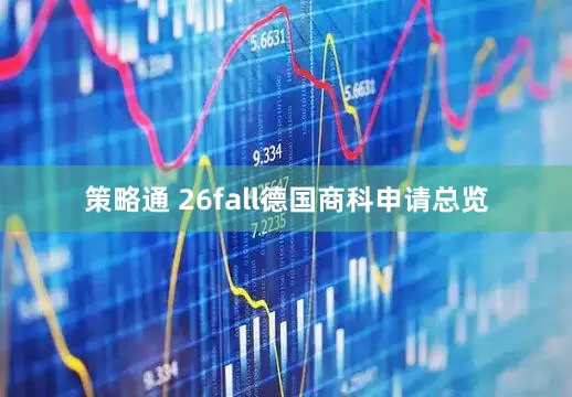 策略通 26fall德国商科申请总览